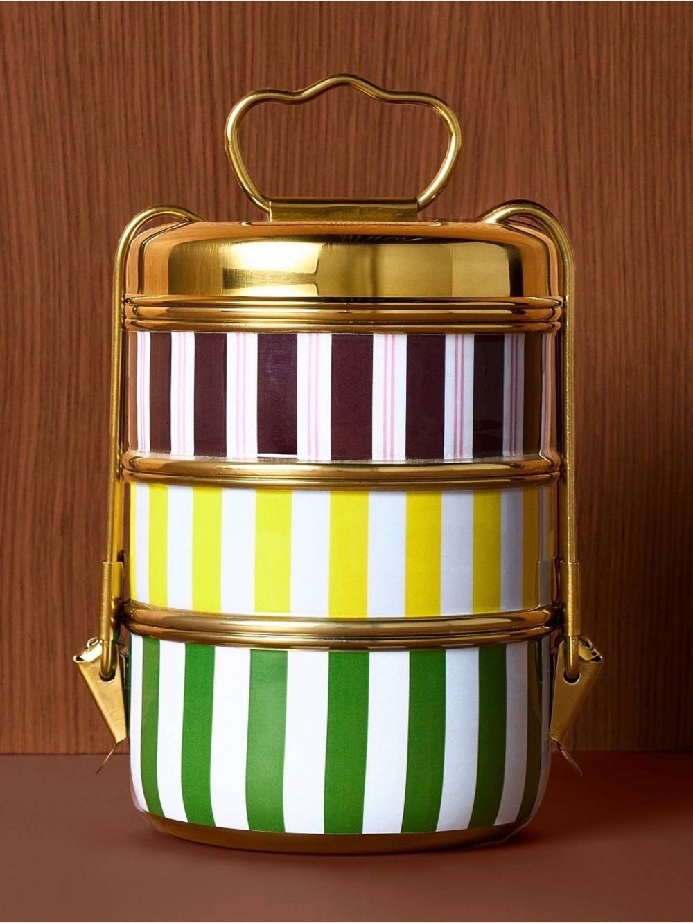 Roxanne Assoulin x Target Gold Multistripe Stackable Tiffin Boxes